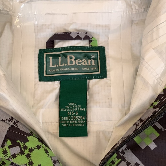 LL Bean boys rain jacket size M 5-6 - Picture 2 of 6